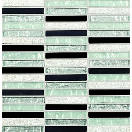 2. Bild von Mosaikfliese 'Zebra' Materialmix schwarz-weiß 30 x 30,6 cm