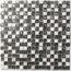 Verkleinertes Bild von Mosaikfliese 'Solid' Glas, Naturstein weiß, grau 30 x 30 cm