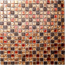 Verkleinertes Bild von Mosaikfliese 'Toronto' Glas/Naturstein rot/gold/braun 30 x 30 cm