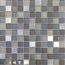 Mosaikfliese 'Luna' Materialmix grau-schwarz 30 x 30 cm