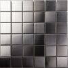 Mosaikfliese Metall silber 30x30cm