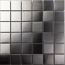 Mosaikfliese Metall silber 30x30cm