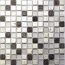 Mosaikfliese 'Miami' Materialmix grau-weiß 30 x 30 cm