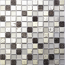 Verkleinertes Bild von Mosaikfliese 'Miami' Materialmix grau-weiß 30 x 30 cm