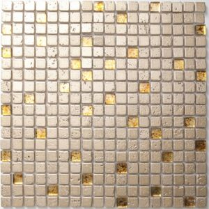 Mosaikfliese 'Supreme' Materialmix beige 30 x 30 cm
