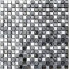 Mosaikfliese 'Nexo' Materialmix grau 30 x 30 cm