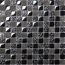 Mosaikfliese 'Fiori' Glas, Naturstein schwarz 30 x 30 cm