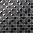 Verkleinertes Bild von Mosaikfliese 'Fiori' Glas, Naturstein schwarz 30 x 30 cm