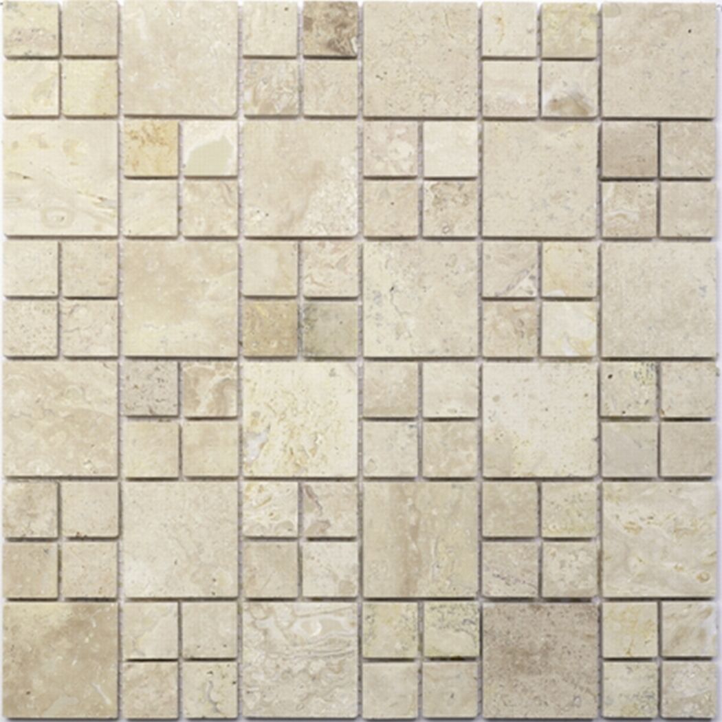 Mosaikfliese 'Elegance ' Naturstein beige 30 x 30 cm