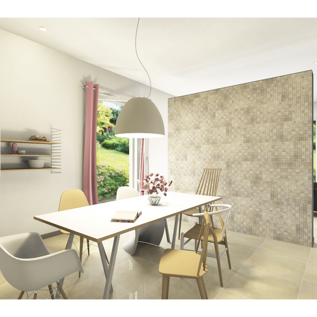 Mosaikfliese 'Elegance ' Naturstein beige 30 x 30 cm