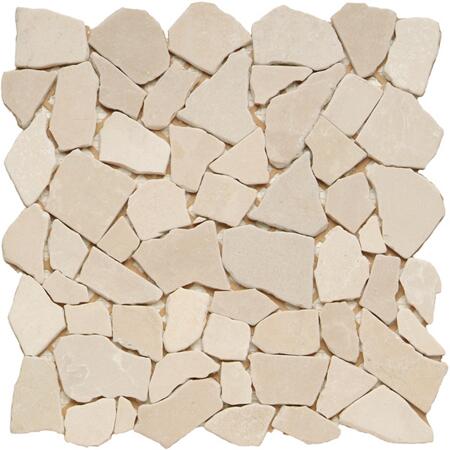 2. Bild von Mosaikfliese 'Bruch' Naturstein creme 30 x 30 cm