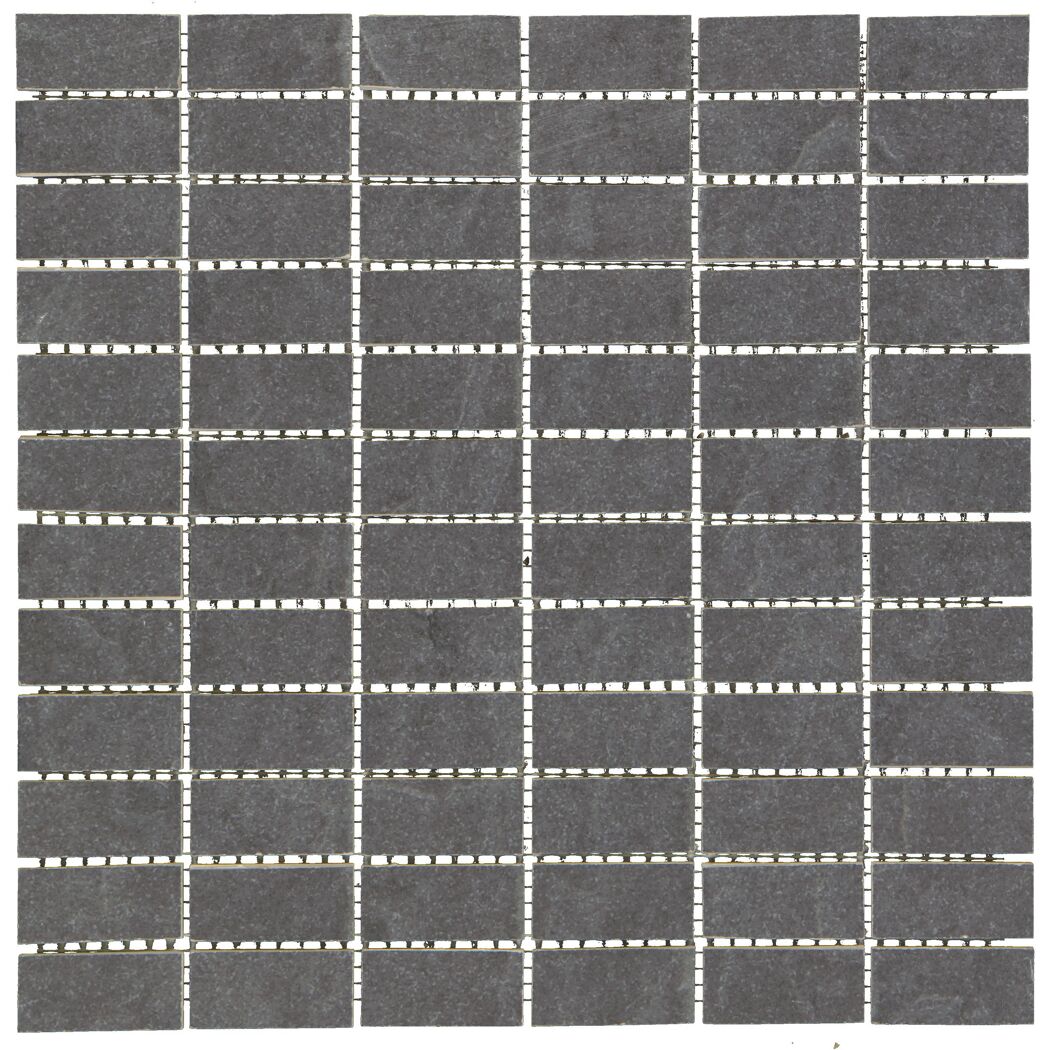 Mosaikfliese 'Kesme' Feinsteinzeug schwarz 29,5 x 29,5 cm