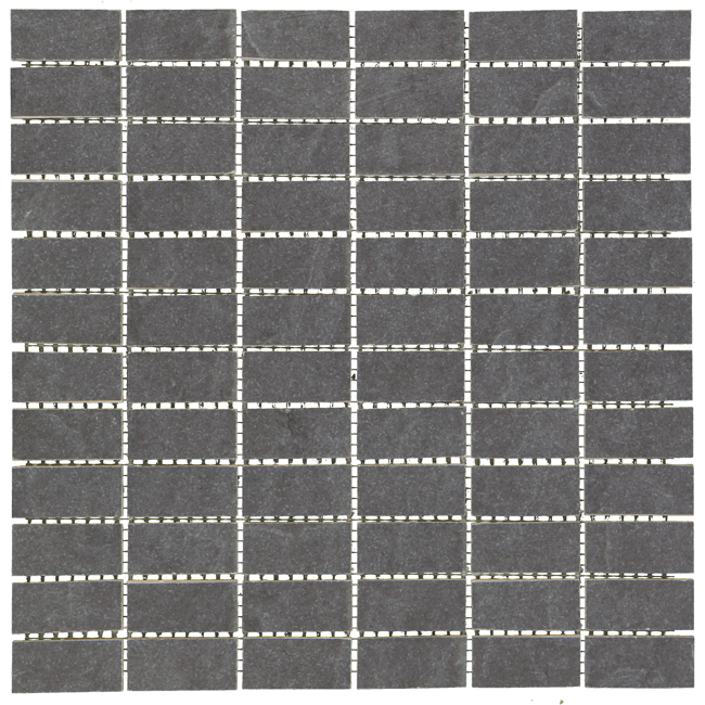 Bild von Mosaikfliese 'Kesme' Feinsteinzeug schwarz 29,5 x 29,5 cm
