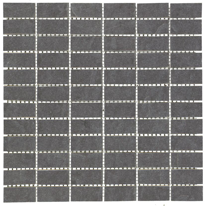 Mosaikfliese 'Kesme' Feinsteinzeug schwarz 29,5 x 29,5 cm