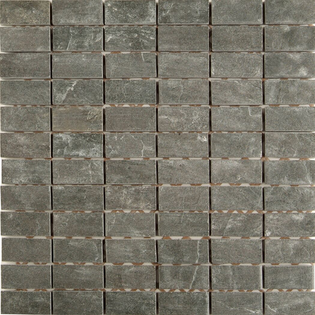 Mosaikfliese 'Kesme' Feinsteinzeug schwarz 29,5 x 29,5 cm