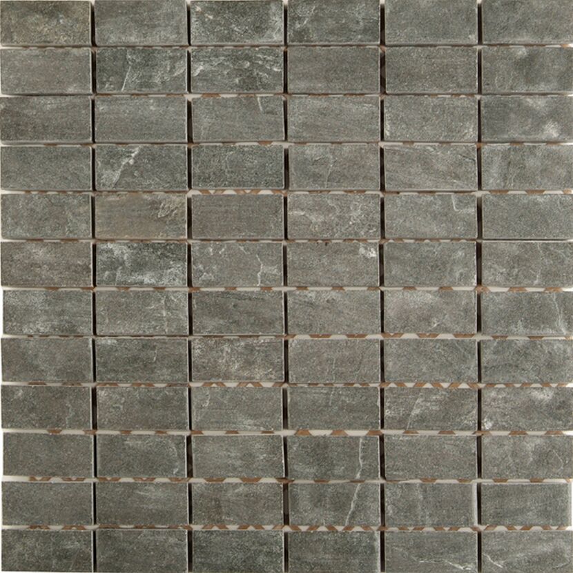 Mosaikfliese 'Kesme' Feinsteinzeug schwarz 29,5 x 29,5 cm