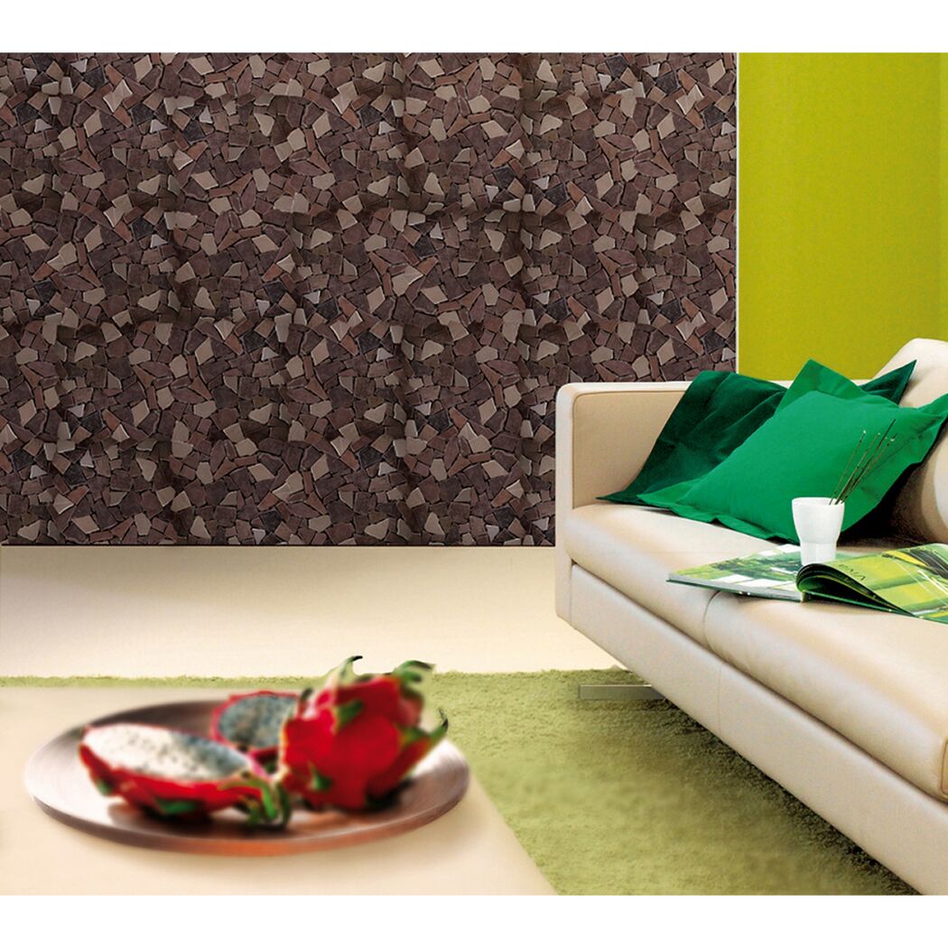 Bruchmosaik Rosso Cream an einer Wand