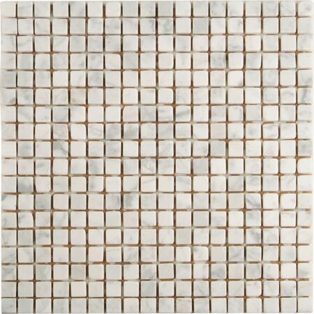 2. Bild von Mosaikfliese 'Carrara' Naturstein weiß 30,5 x 30,5 cm