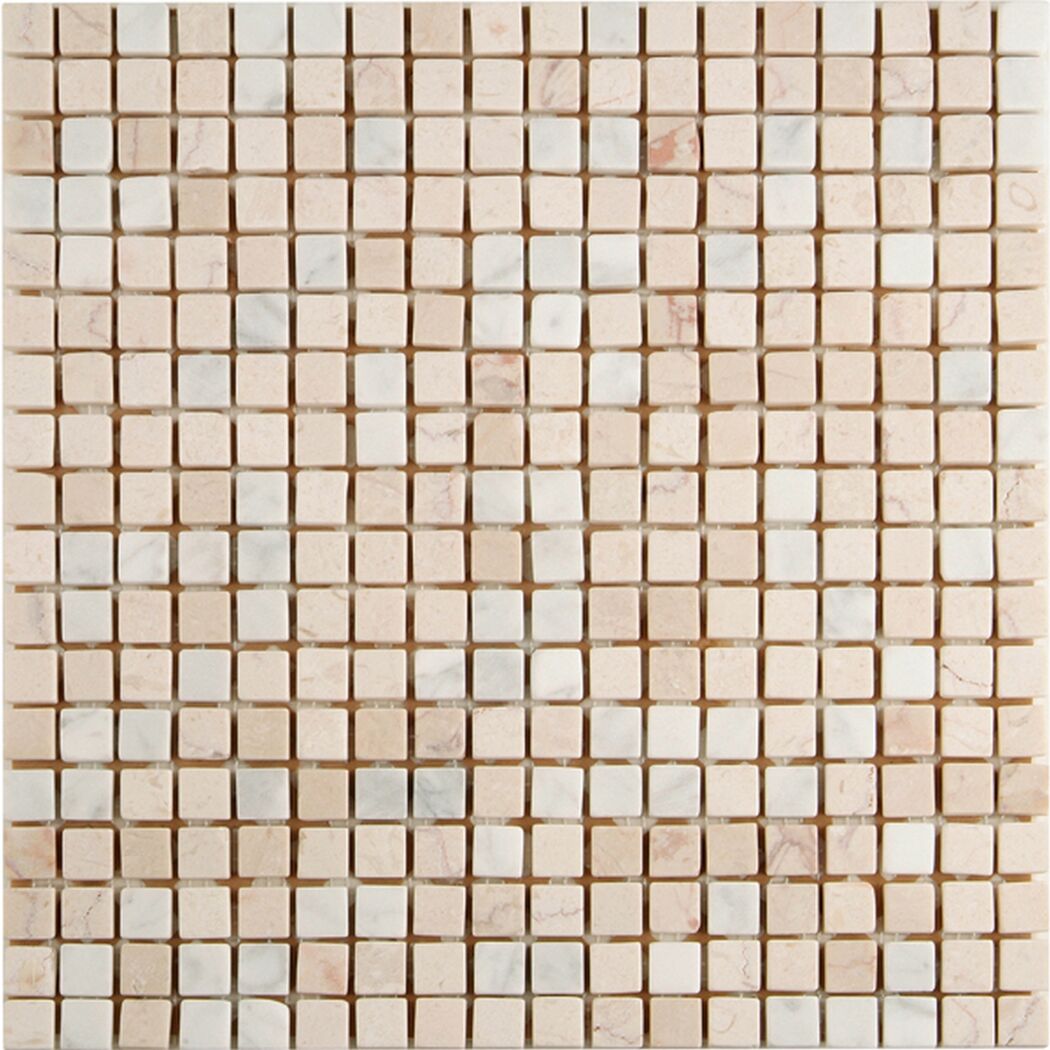 Mosaikfliesen in Beige und Weiß