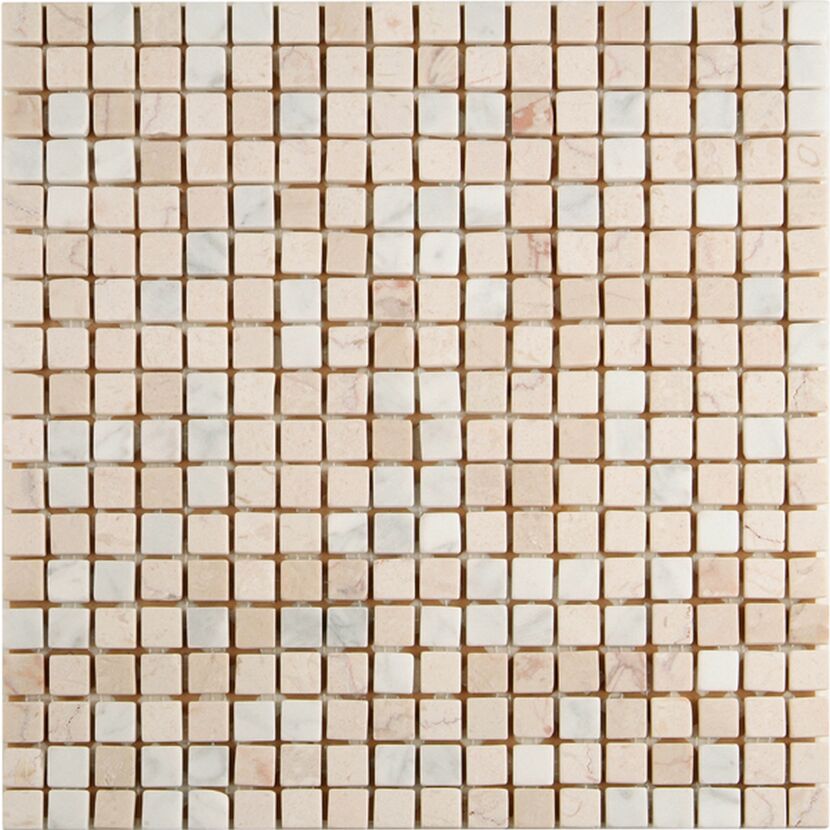 Mosaikfliesen in Beige und Weiß