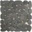 Verkleinertes Bild von Mosaikfliese 'Kiesel' Naturstein schwarz 29 x 29 cm