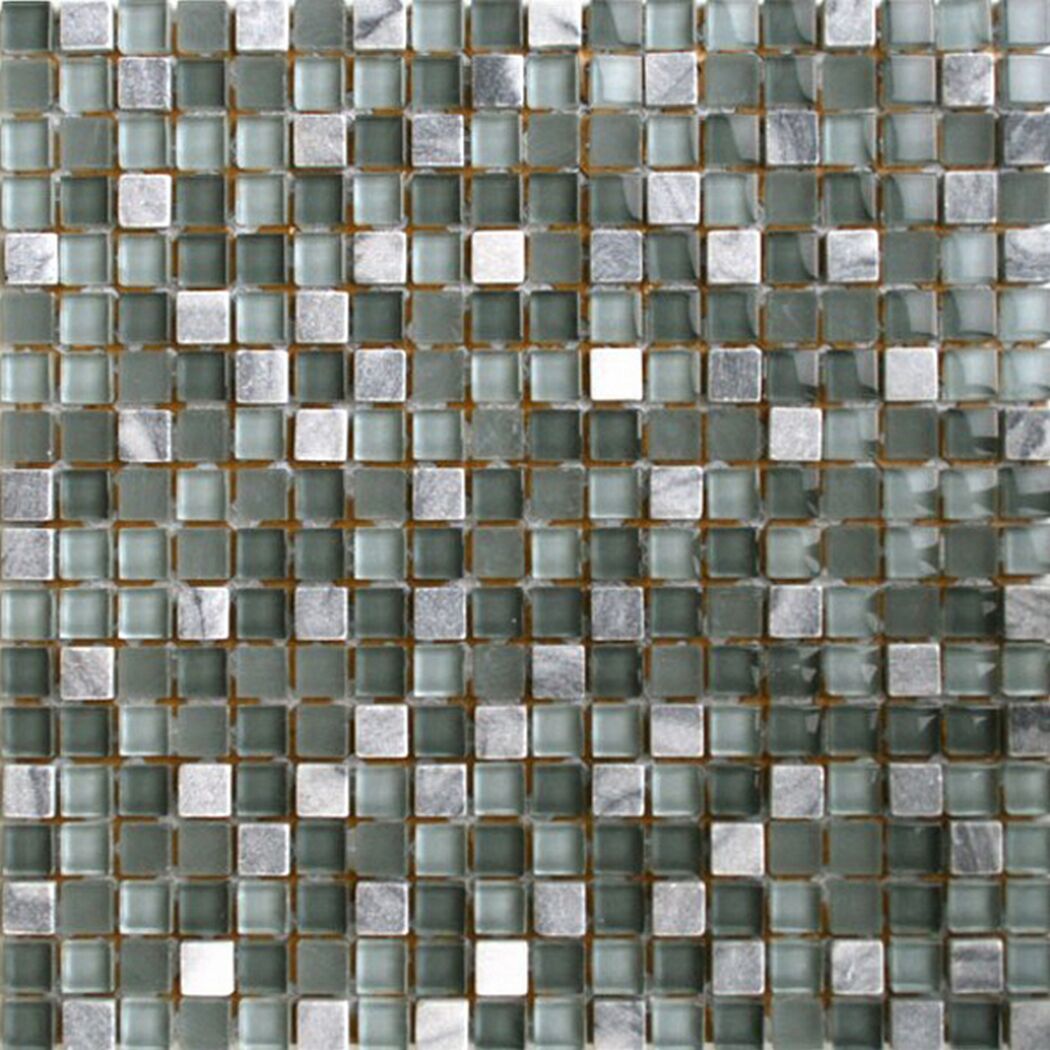 Mosaikfliese 'Hawaii' Materialmix grau 30 x 30 cm