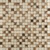 Mosaikfliese 'Quebec' Materialmix braun 30 x 30 cm