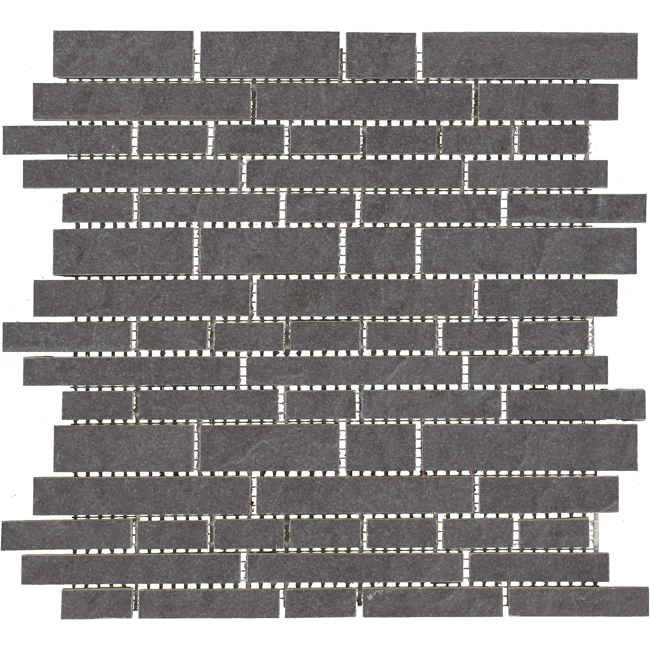 Bild von Mosaikfliese 'Vermont' Feinsteinzeug dunkelgrau 29,5 x 29,5 cm