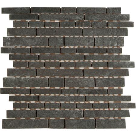 4. Bild von Mosaikfliese 'Vermont' Feinsteinzeug dunkelgrau 29,5 x 29,5 cm