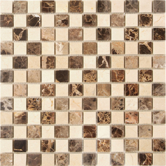 Bild von Mosaikfliese 'Zypern' Natursteinzeug beige 30,5 x 30,5 cm