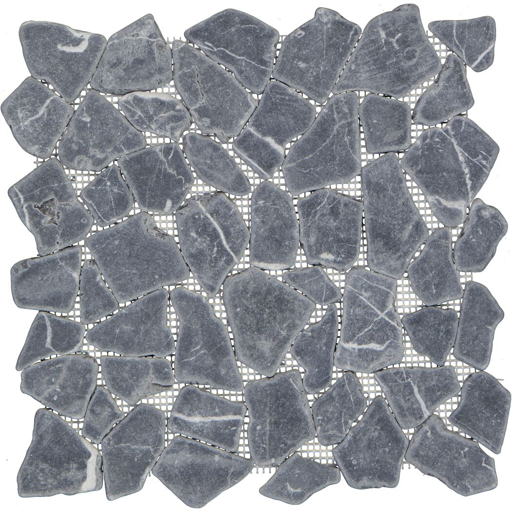 Mosaikfliese 'Nero' Naturstein schwarz 30 x 30 cm