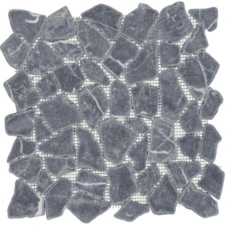 2. Bild von Mosaikfliese 'Nero' Naturstein schwarz 30,5 x 30,5 cm