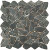 Mosaikfliese 'Nero' Naturstein schwarz 30 x 30 cm
