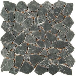 Mosaikfliese Bruch Nero Marquina 30,5x30,5cm