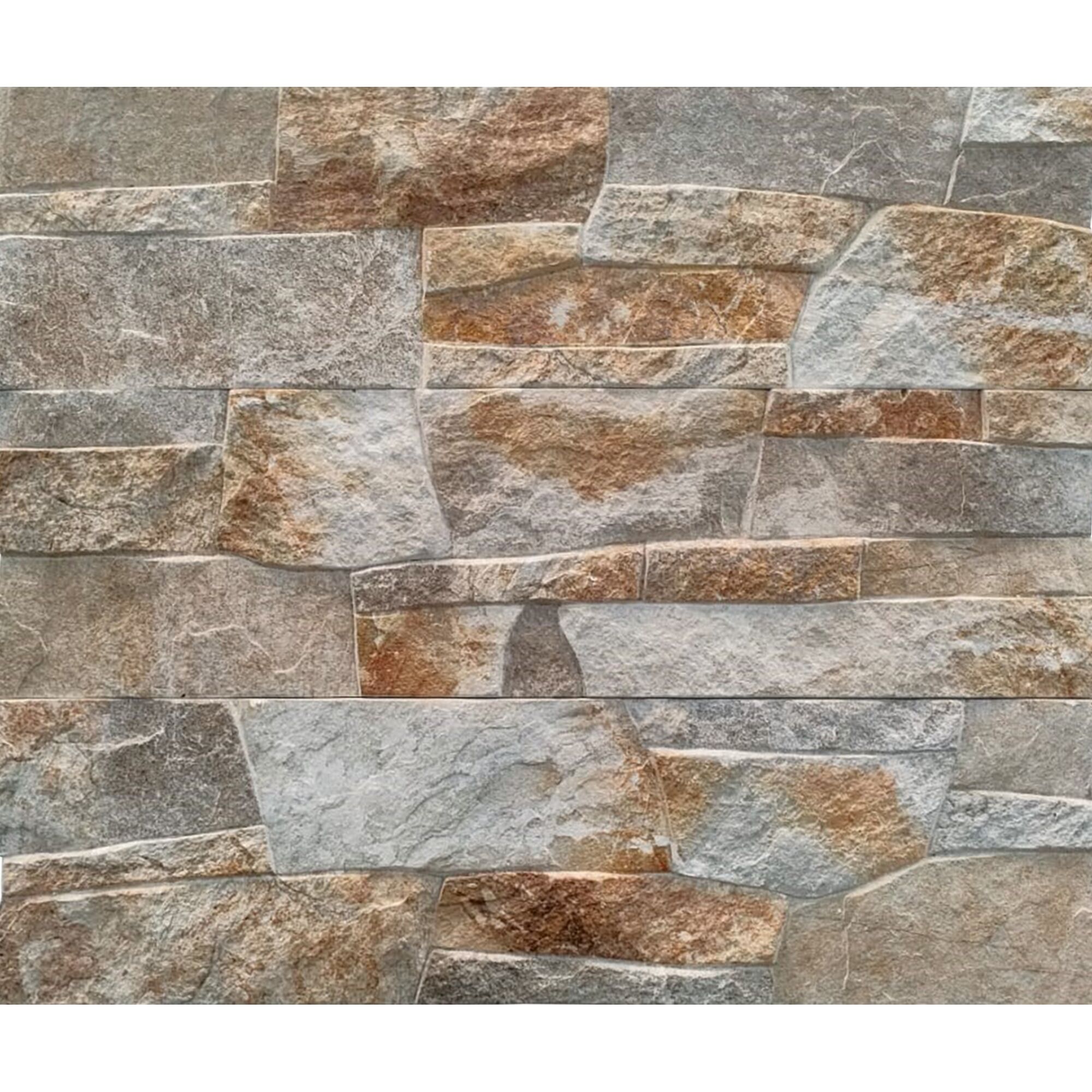 Braune und graue Steinwand