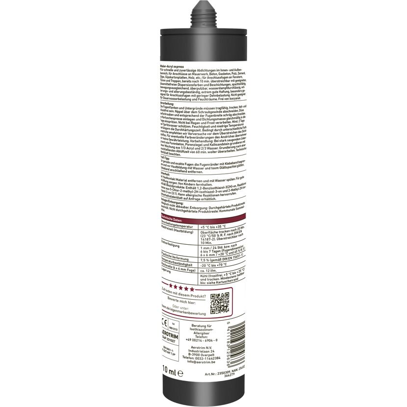 Maleracryl "express" weiß 310 ml