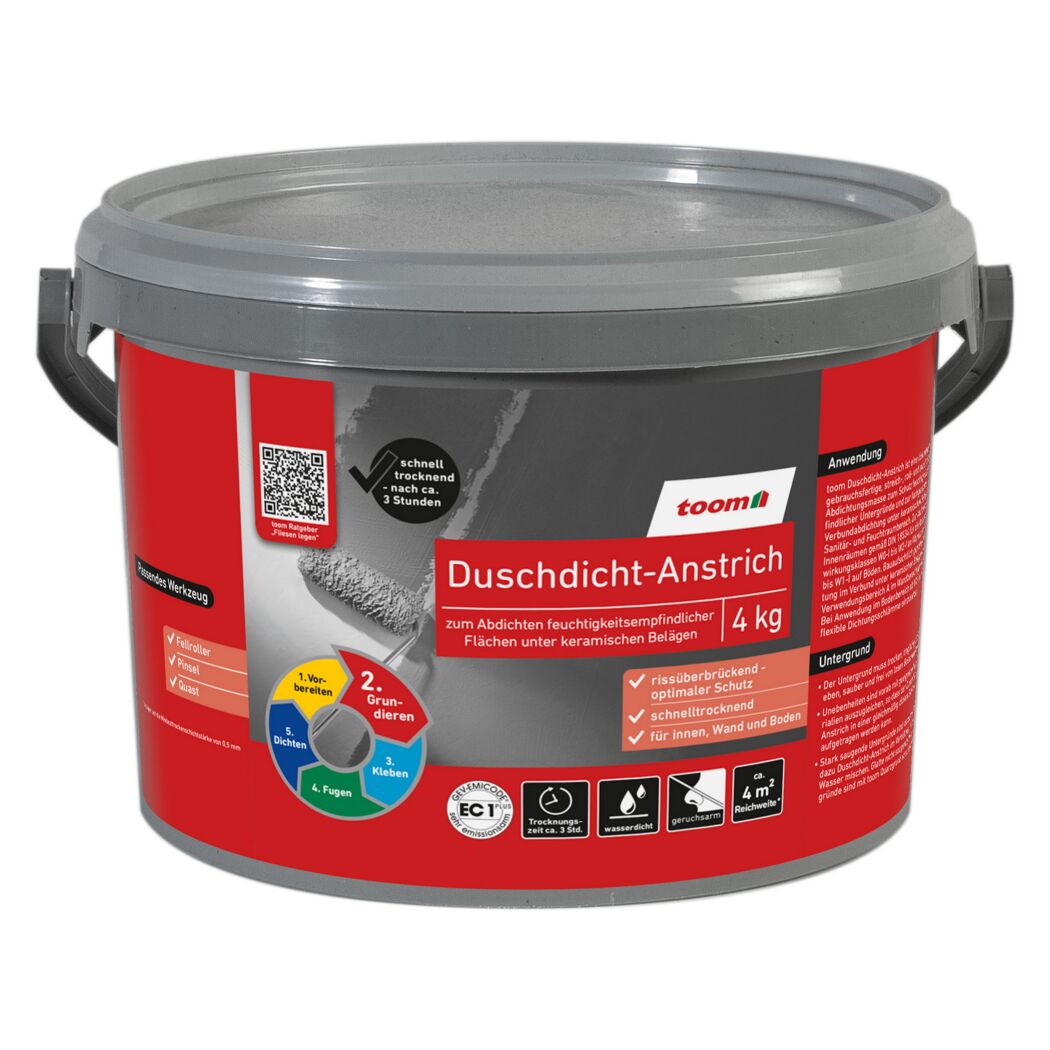 Duschdicht-Anstrich 4 kg Eimer mit Farbregler