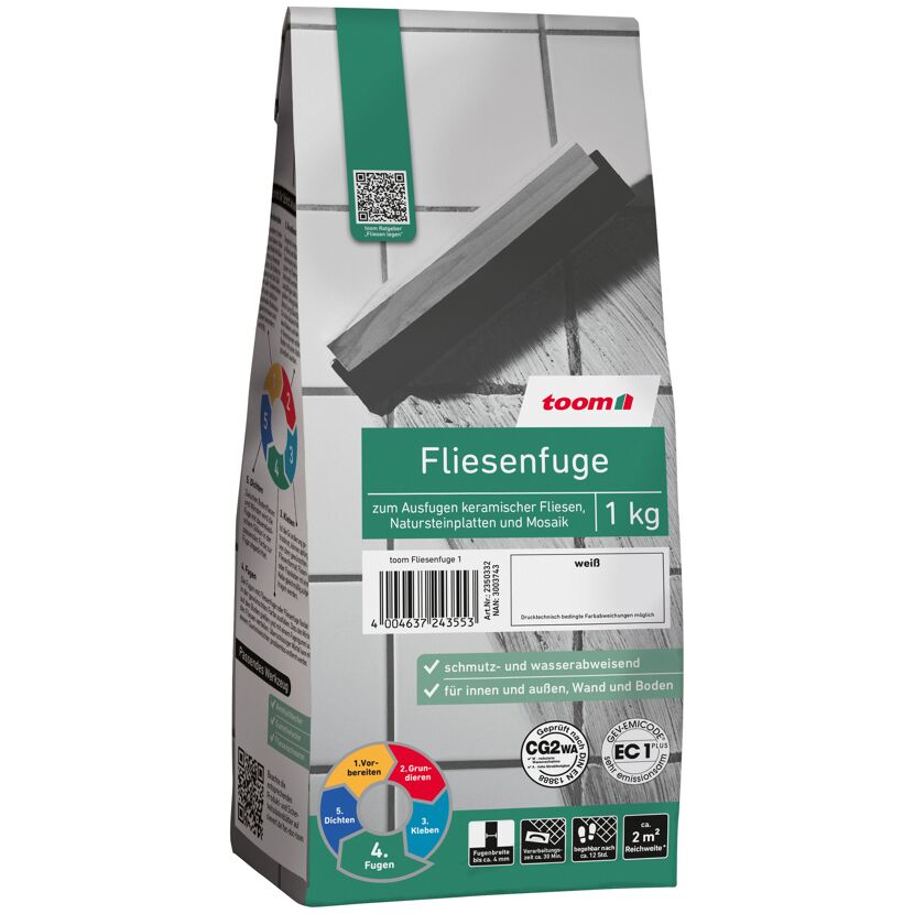 Fugenbunt weiss 1 kg toom