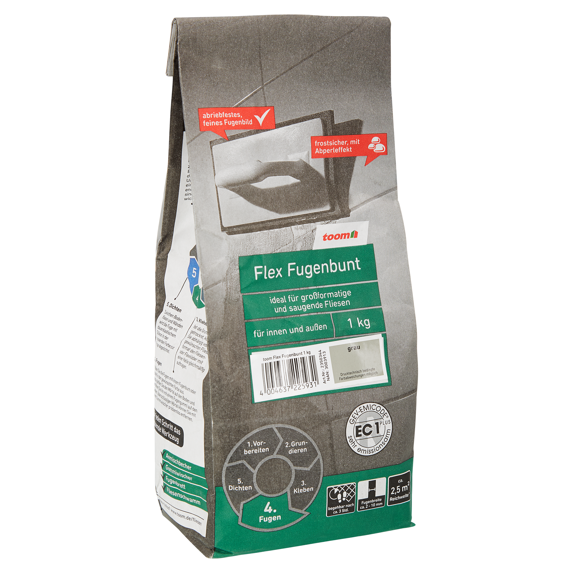 Flex-Fugenbunt grau 1 kg toom + product picture