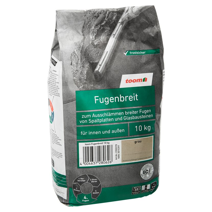 Fugenbreit grau     10 kg toom