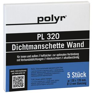 Wand-Dichtmanschette 'PL 320' 12 x 12 cm, 5 Stück