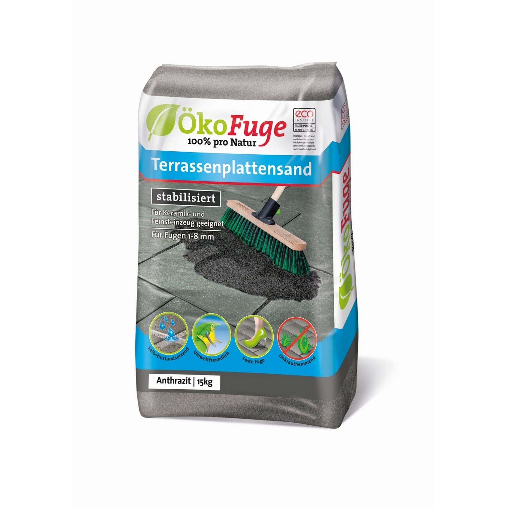 ÖkoFugen Terrassenplattensand mit Besen