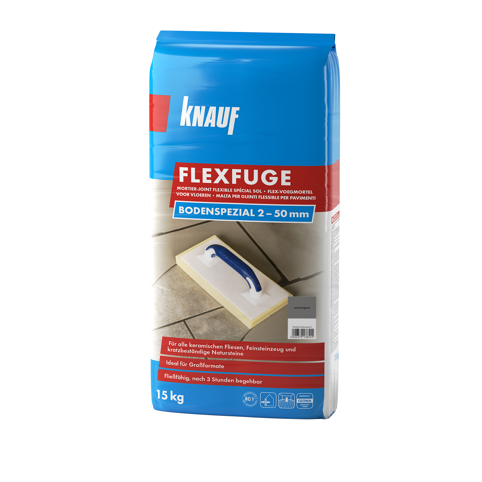 Flexfuge 'Bodenspezial' zementgrau 15 kg + product picture
