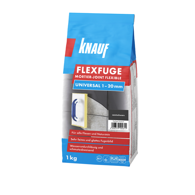 Bild von Flexfuge 'Universal' samtschwarz 1 kg