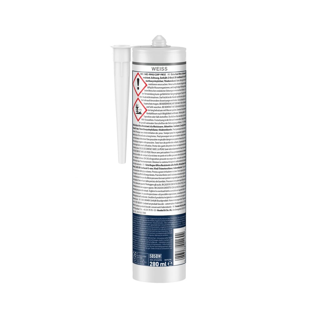 Sanitärsilikon 'Bad gegen Schimmel' weiß 280 ml