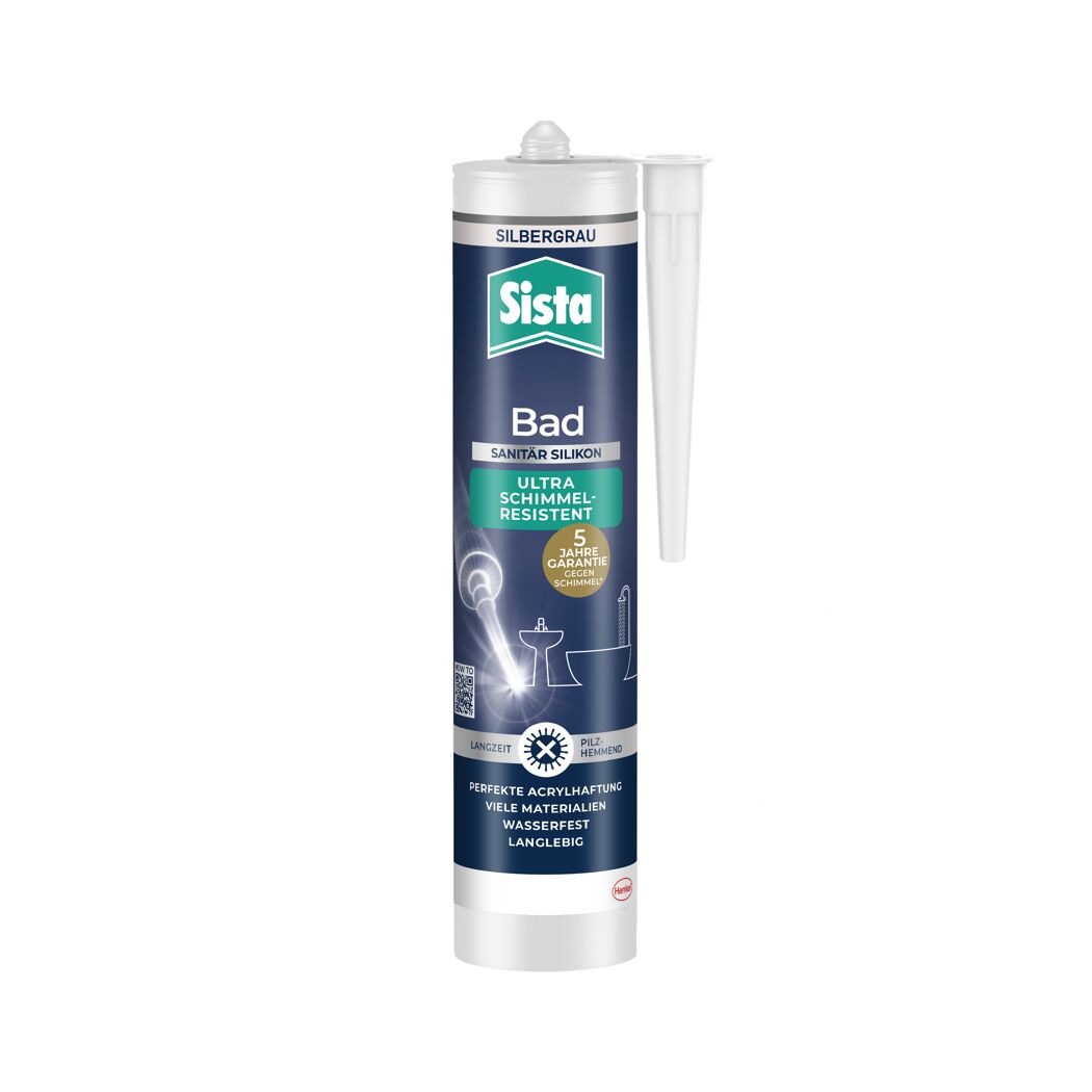 Sanitärsilikon 'Bad gegen Schimmel' hellgrau 280 ml