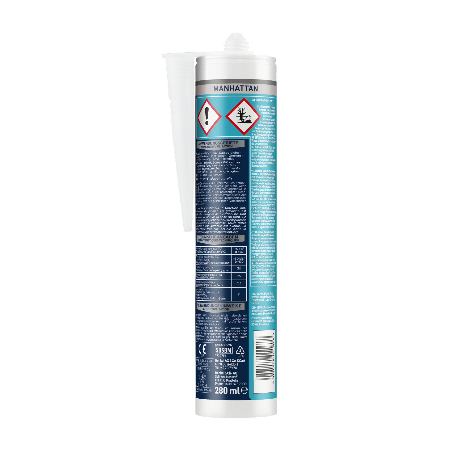 Sanitärsilikon 'Schimmelblocker' grau 280 ml + product picture