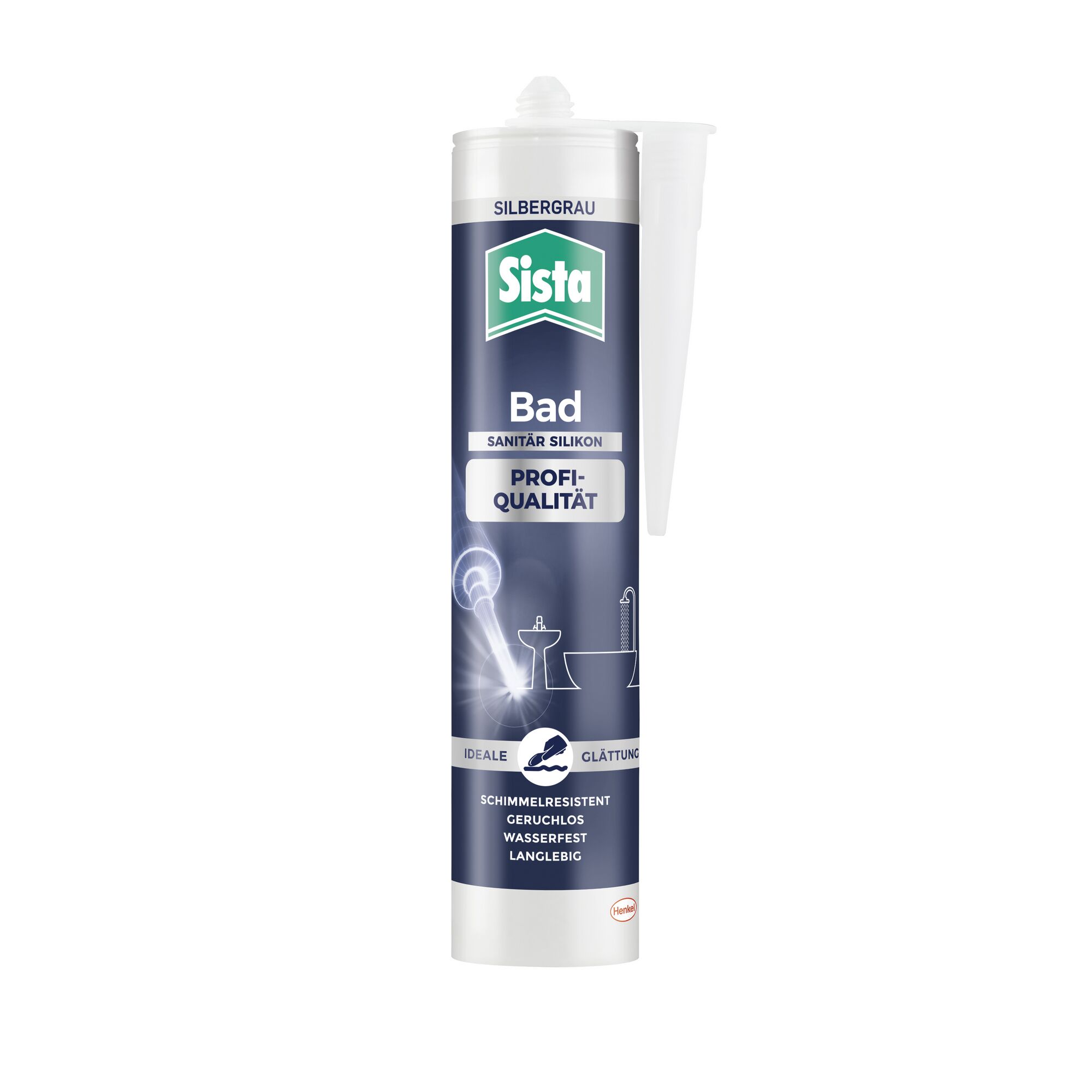 Sista Bad Sanitär Silikon silbergrau 280 ml Tube