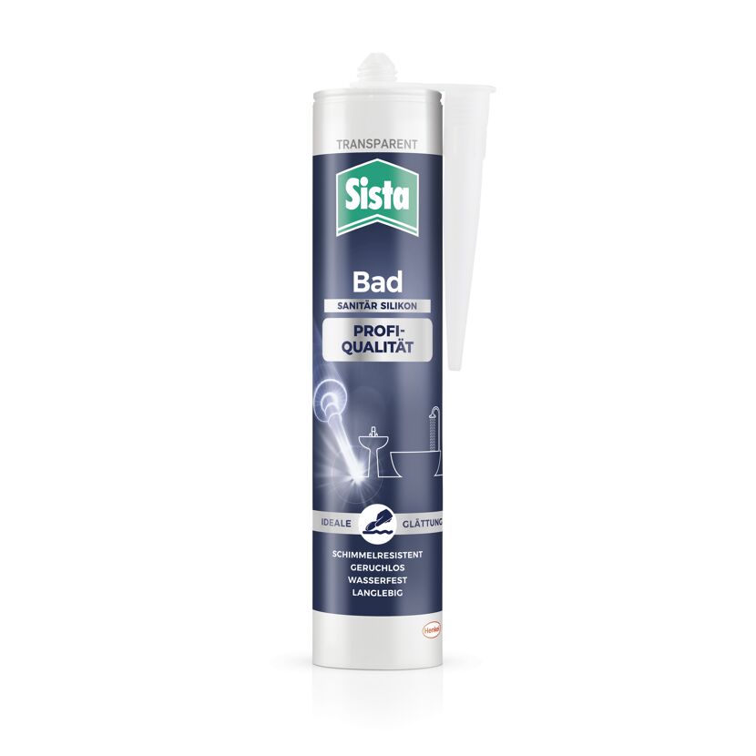 Sista Bad, Profi-Qualität, transparenter Sanitärsilikon
