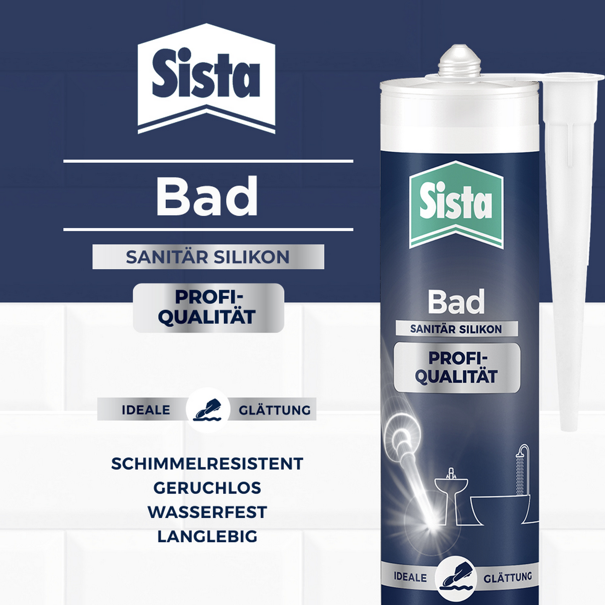 Sanitärsilikon 'Bad Profi-Qualität' transparent 280 ml + product picture
